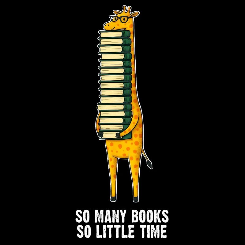Bookworm Giraffe So Many Books