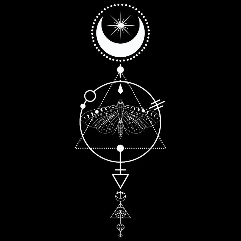 Celestial Moth Alchemy Glyph