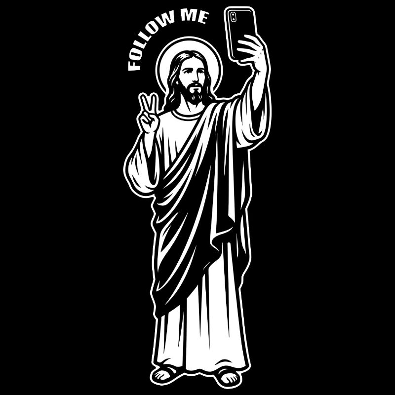 Suivez-moi - Selfie Jésus-Christ - Mème Dank