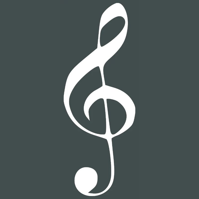 Music clef note note note white