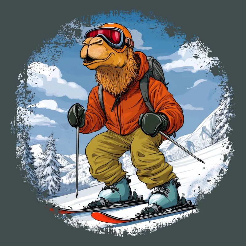 Kamel Skifahrer