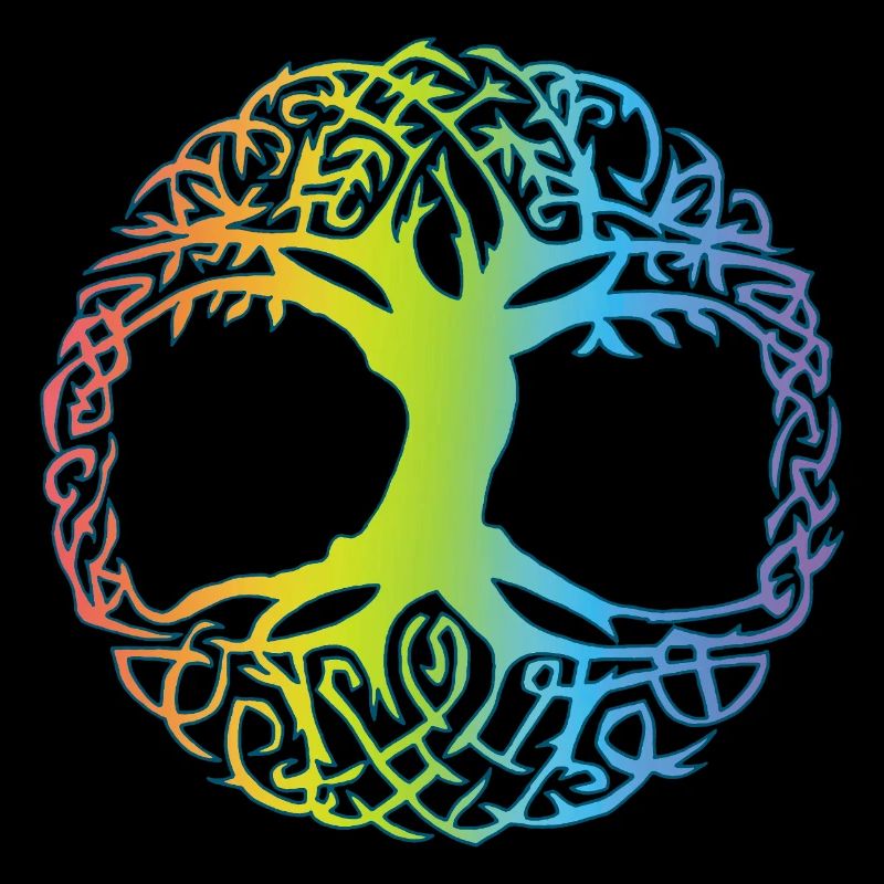 Multicolored Celtic Tree