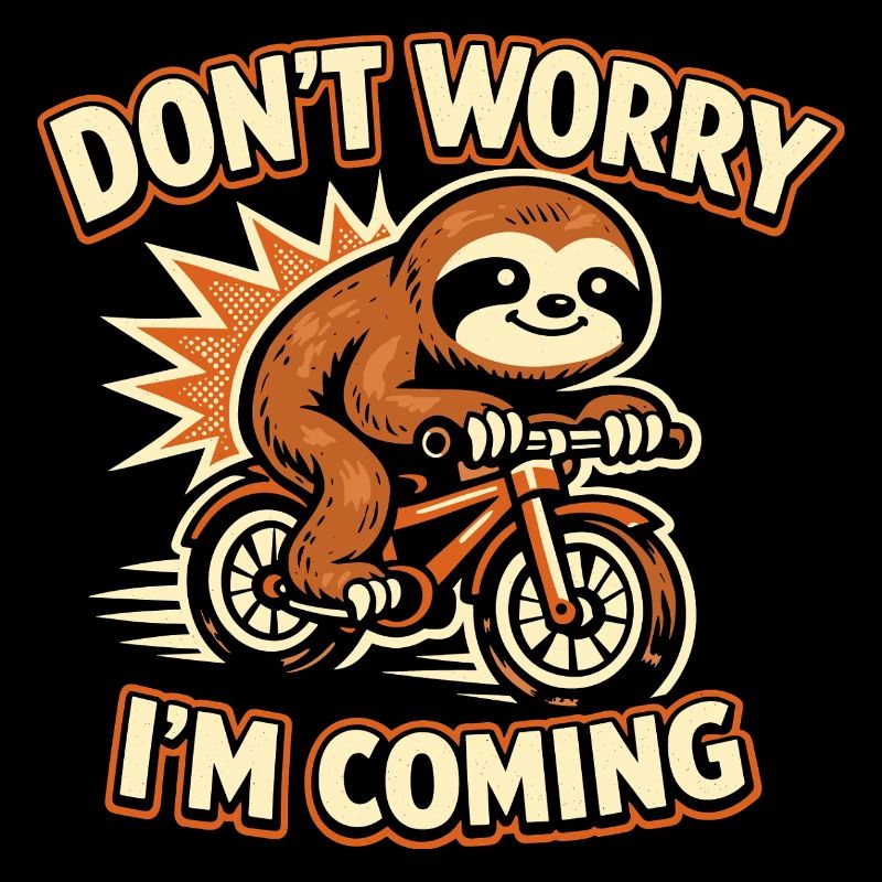 Sloth Bicycle Funny Gift Cute