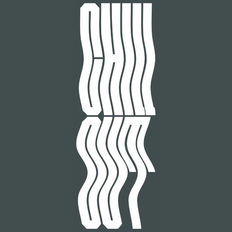 Conception du logo typographique ondulée Chill Out