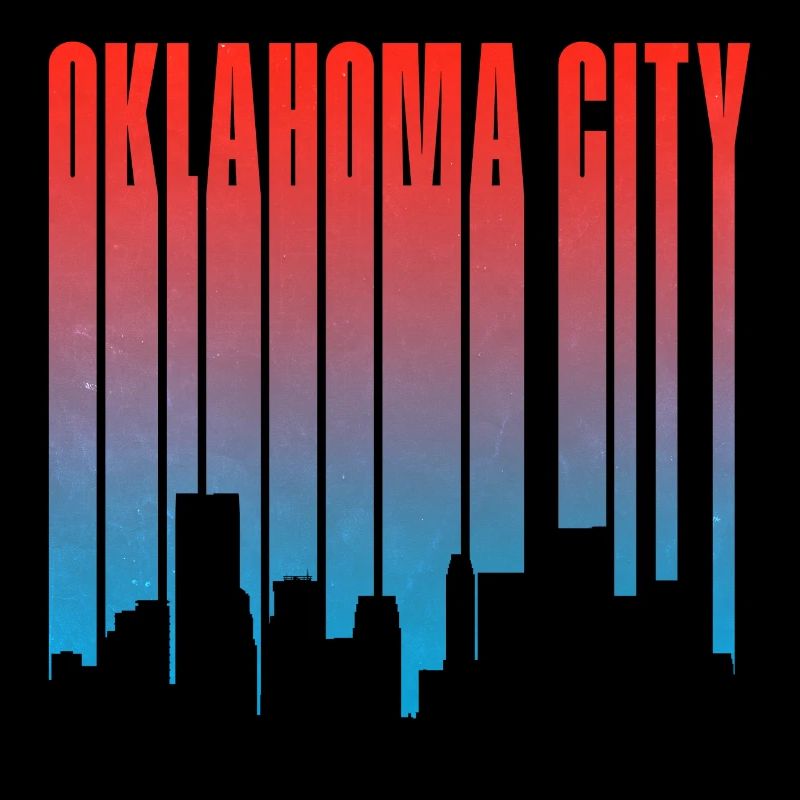 Oklahoma City Skyline Gradient