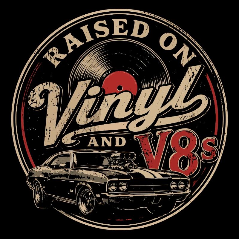 Passion vinyle et voitures V8