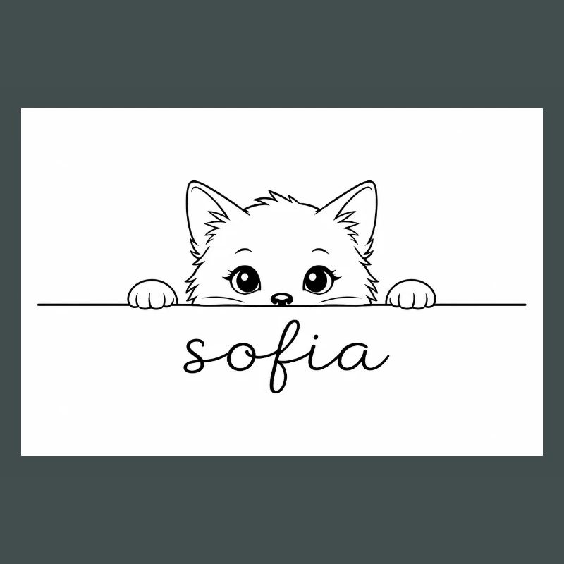 Petit chaton adorable regarde Sofia