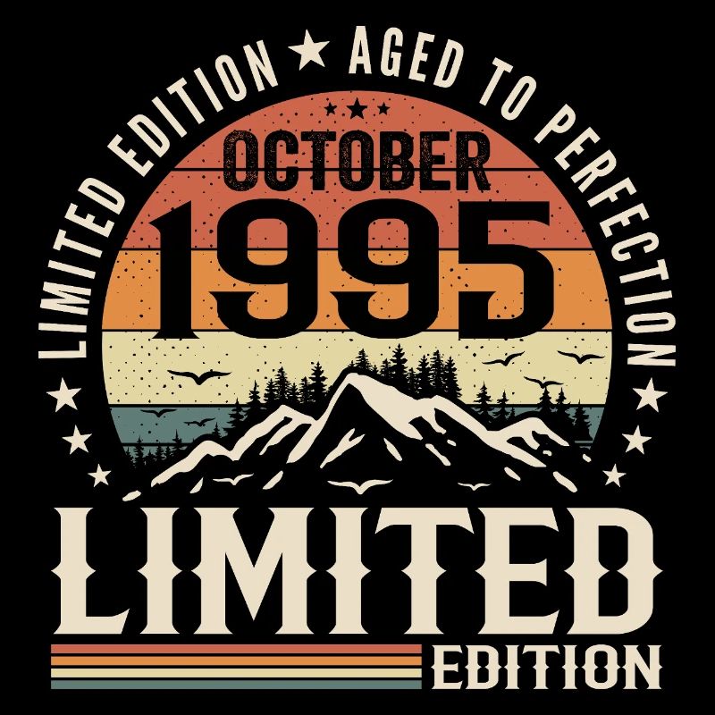 Born in October 1995 - gift vintage October 1995