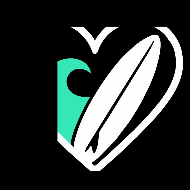 Surf Heart Board Wave Ocean Geschenk