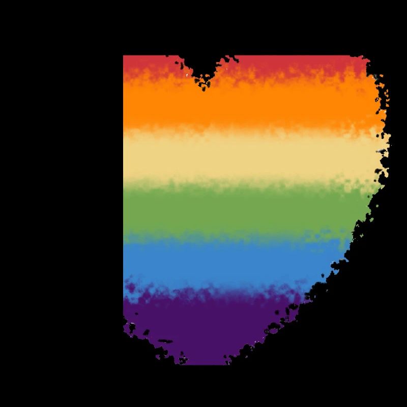 Regenbogen Herz Logo verwirbelt