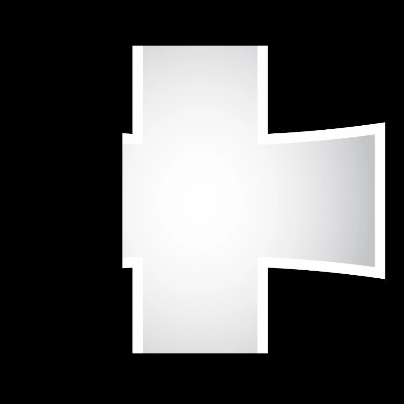 silver cross | Silver Cross with Shadow