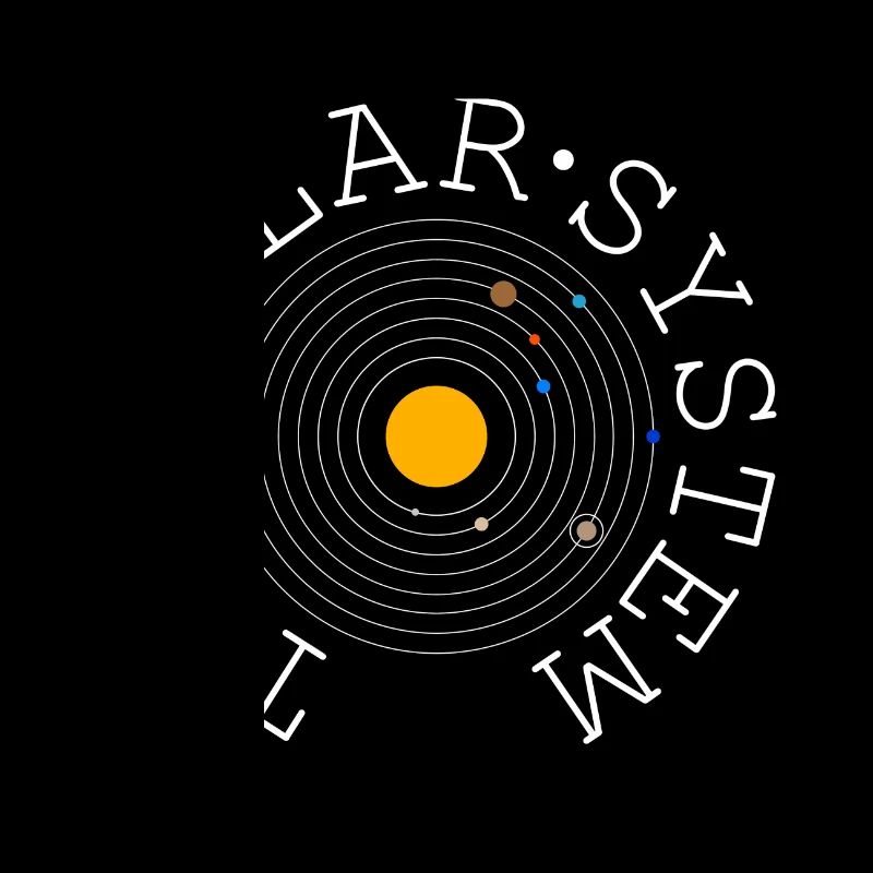 The Solar System (white)