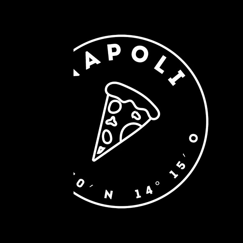 Naples avec pizza et coordonnées
