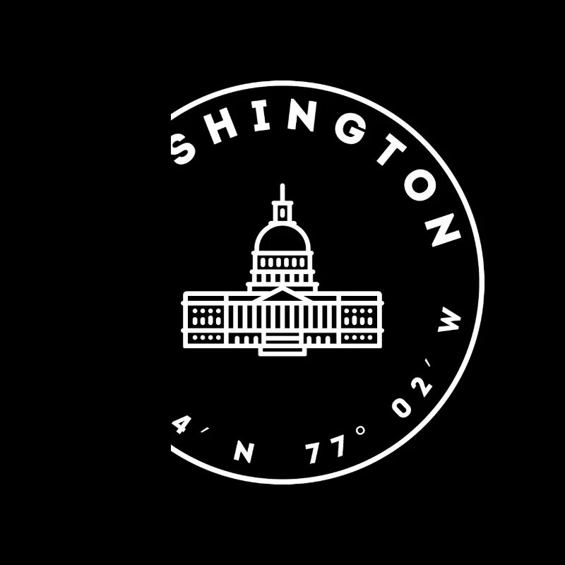 Washington DC avec le Capitole et les coordonnées