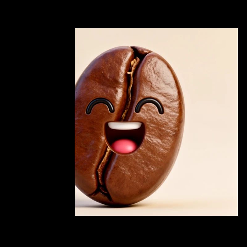 Lachende Kaffeebohne