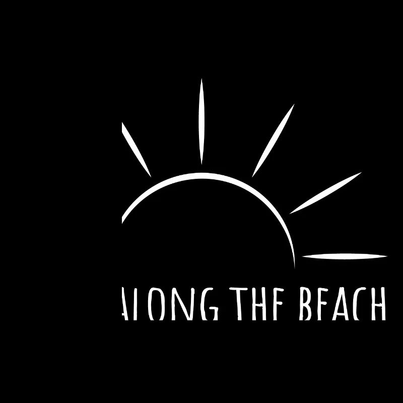 Walk along the beach white - Minimal Design