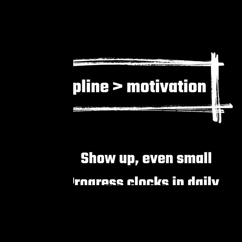 Progrès Clocks In Daily – Noir Motivationnel