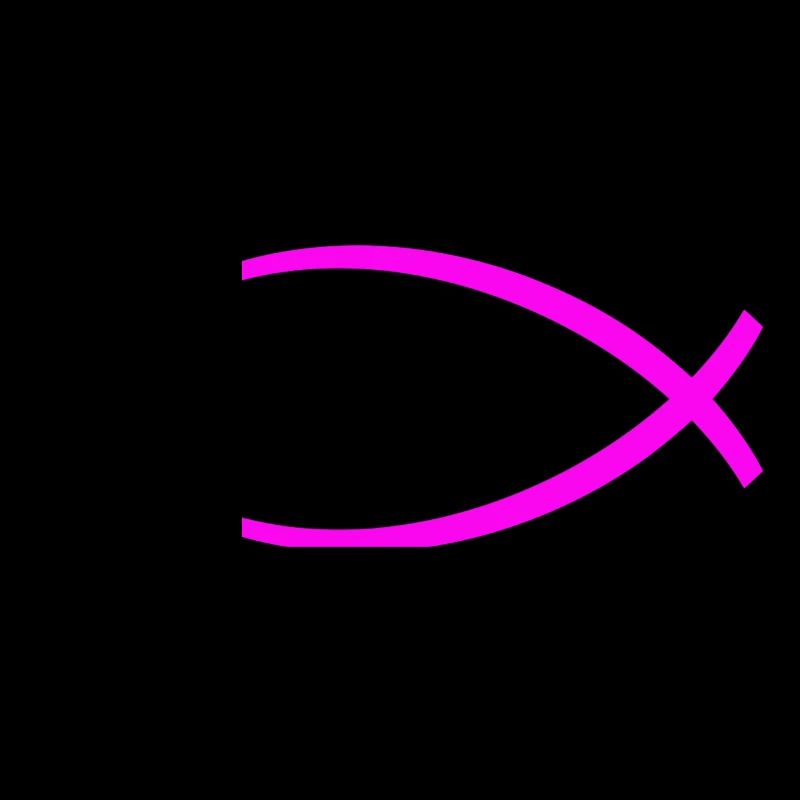 Ichtus Fisch einfarbig rosa