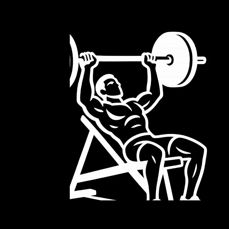Bench Press Strength Training Silhouette