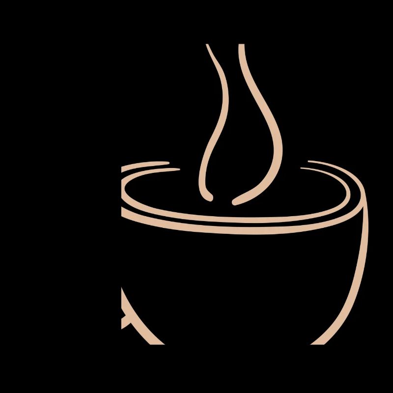 Steaming Coffee Mug Minimal Design