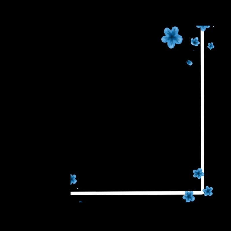 Square Flowers Blue