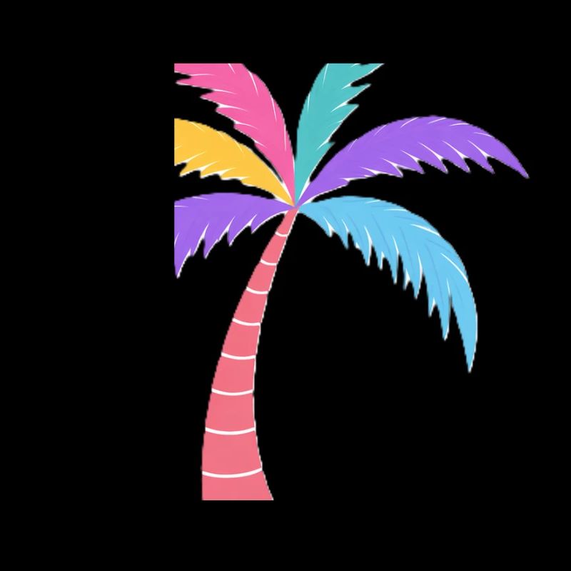 Bunte Palme Regenbogenfarben