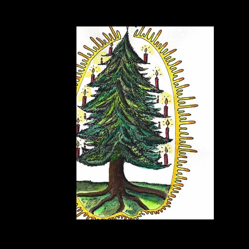 PEACE SEED CHRISTMAS TREE by Gudrun Kargl