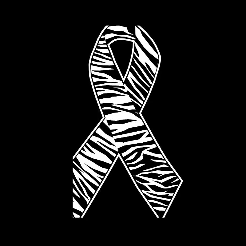 Zebra Print awareness Ribbon