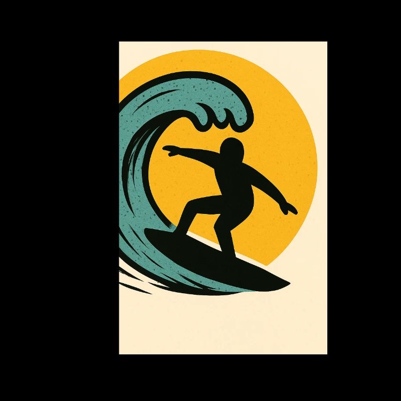 Surfeurs au coucher du soleil