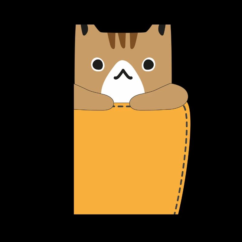 Brusttasche mit Katze