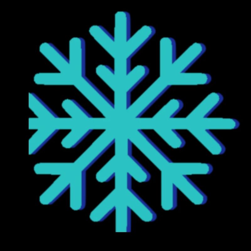Geometric Blue Snowflake