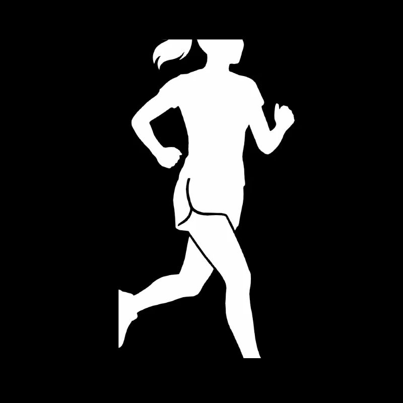 Läuferin Silhouette Joggen & Marathon Training