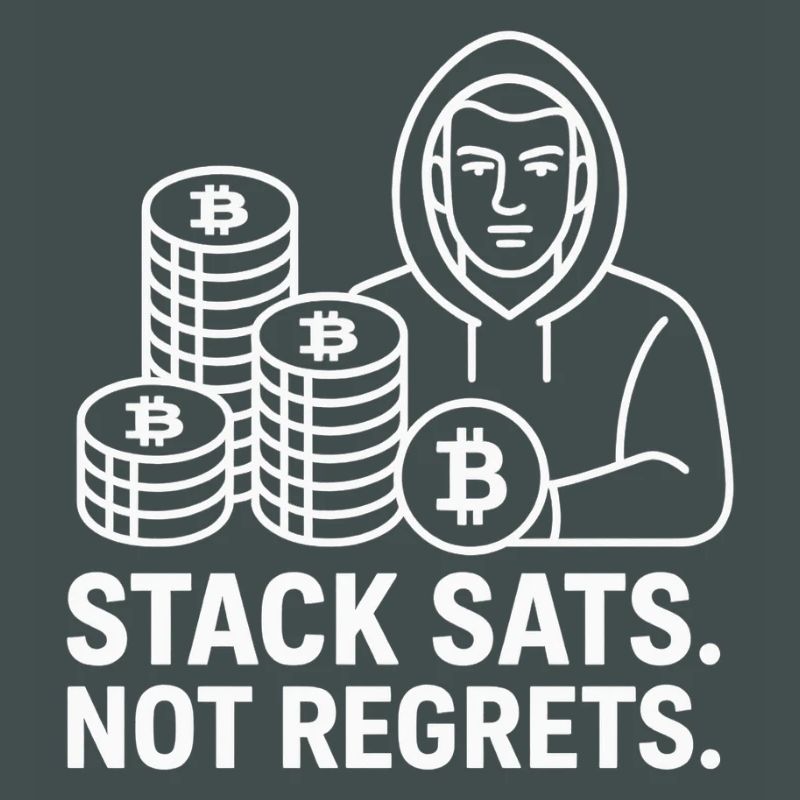 Conception de sweat à capuche Bitcoin – Stack Sats. Pas de regrets.