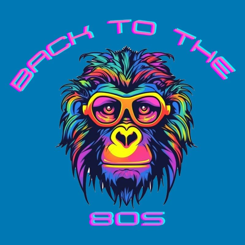 Psychedelischer Gorilla mit Sonnenbrille