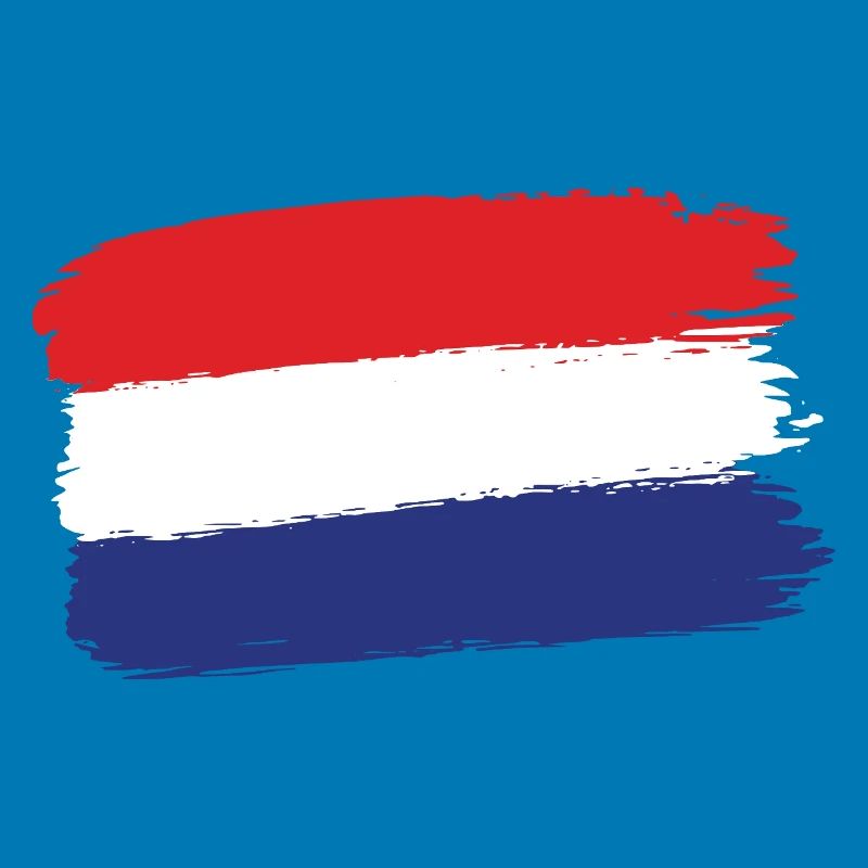 Holländische Flagge Pinselstrich