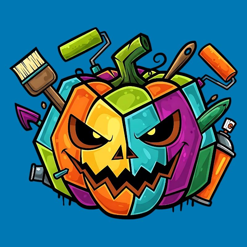 Halloween Graffiti Kürbis