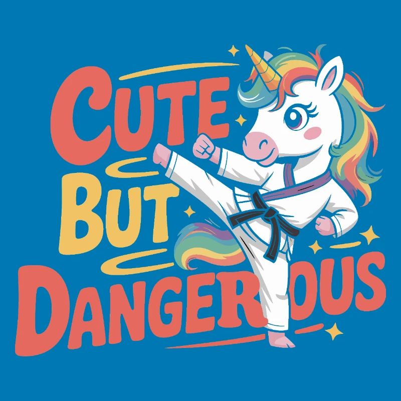 Niedlich doch gefährlich Einhorn Karate