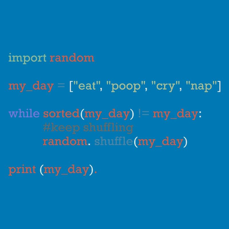 Funny python code about everyday life, baby