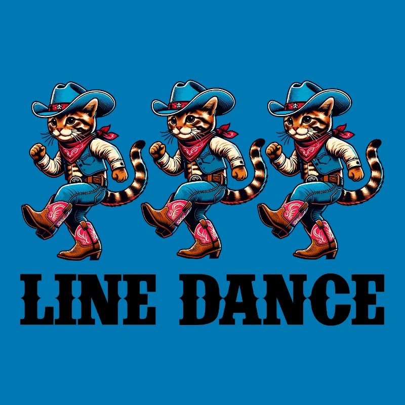 Line Dance Cat Trio