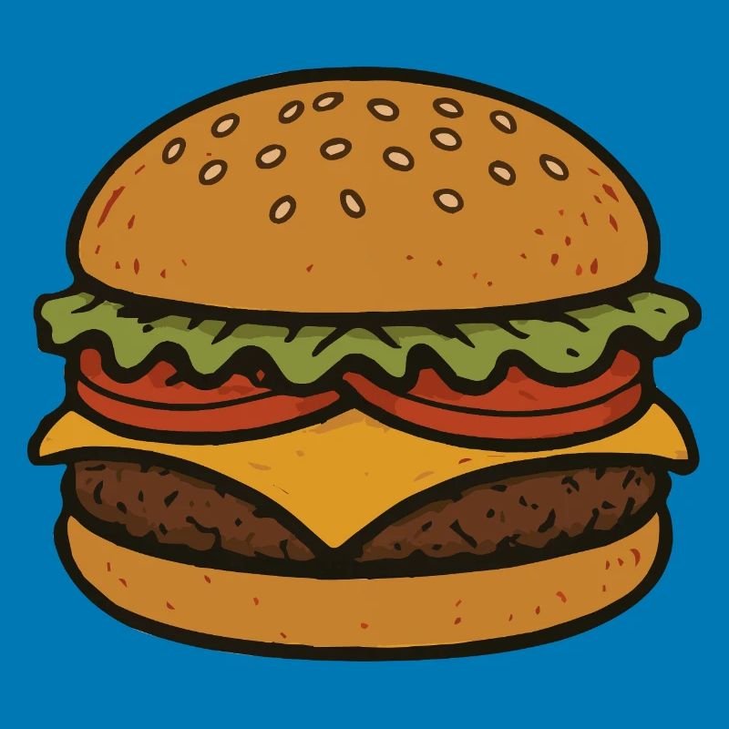 Comical hamburger