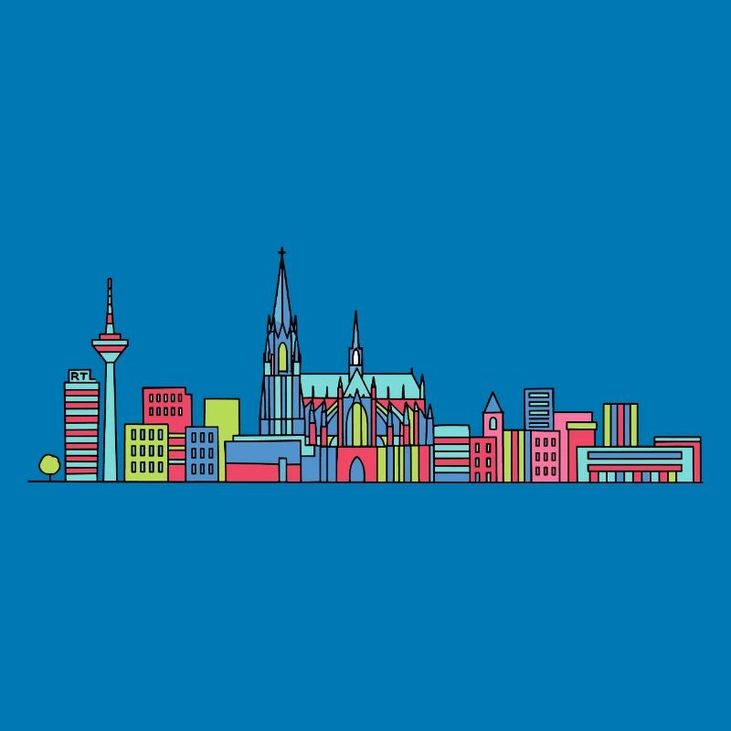 Kölner Stadtschirm Dom: Moderne Linienkunst