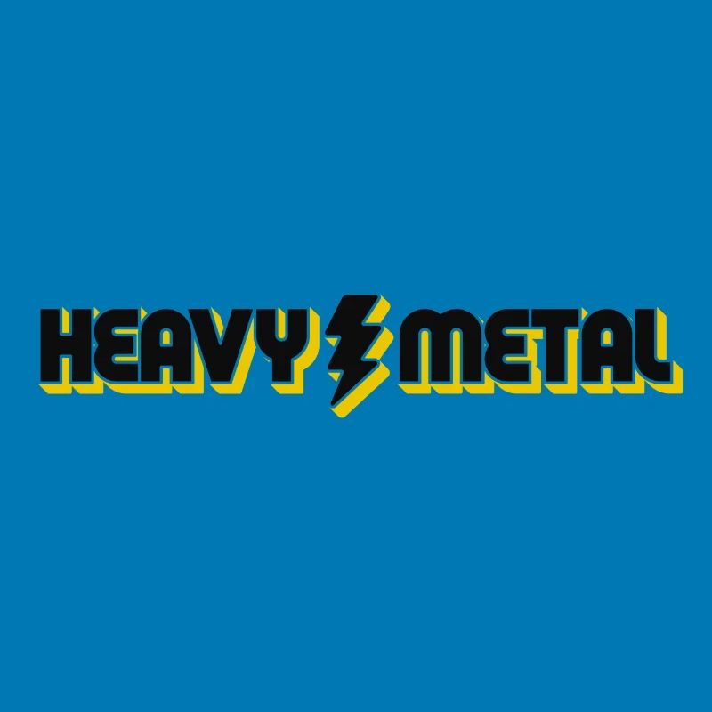 Conception de logo de métal lourd éclair audacieux