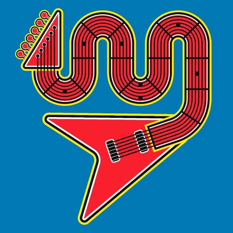 Rote Abstract Shape E-Gitarre