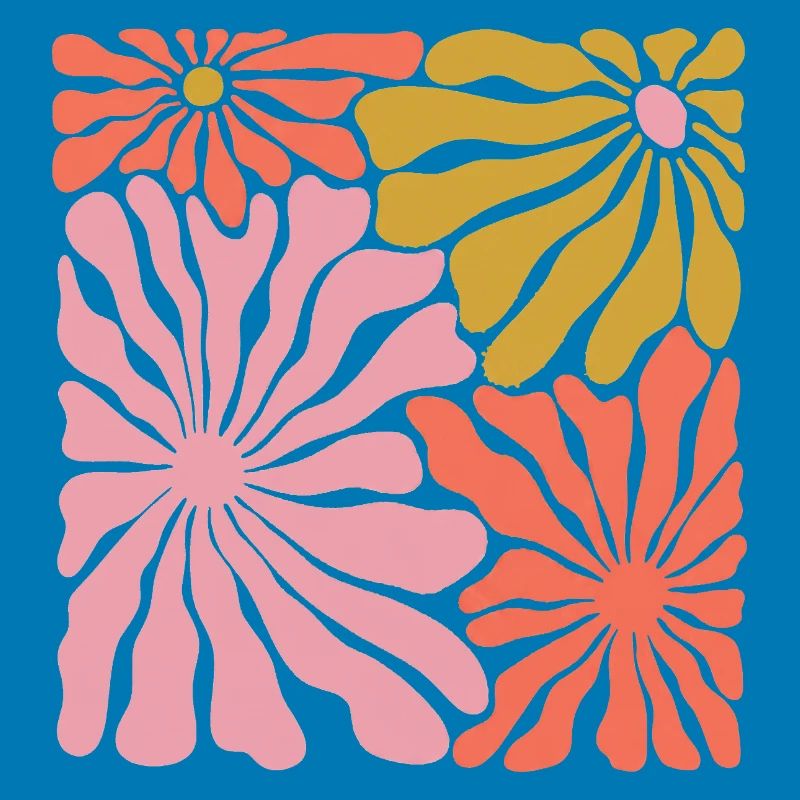 Spring Blossoms Pop Art Pattern