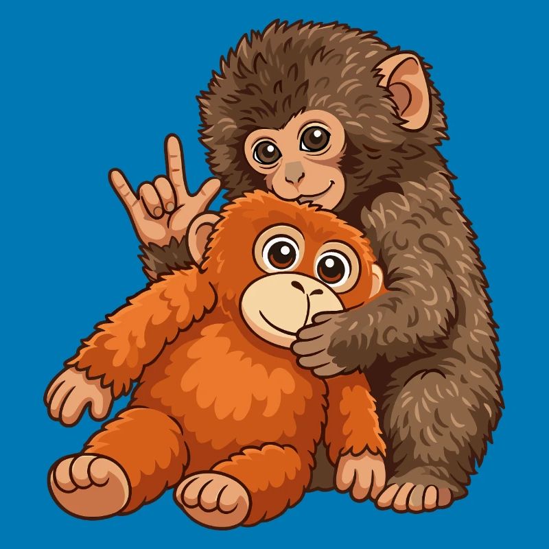 Monkey Punch Affe Süß Geschenk