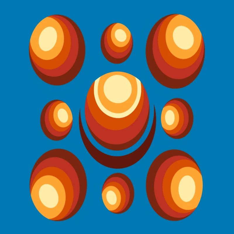 70s Wallpaper Pattern Retro Circle Pattern