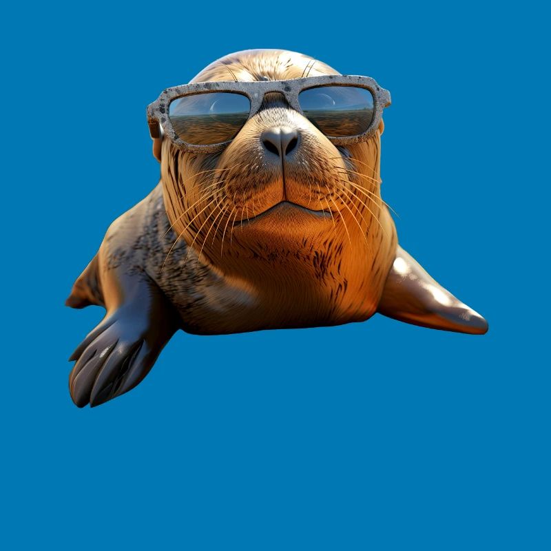 Phoque avec lunettes de soleil Phoque Morse Phoques mignons