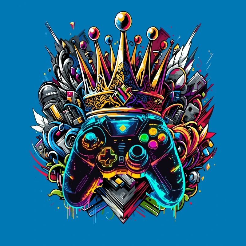 Königlicher Graffiti Gaming Controller