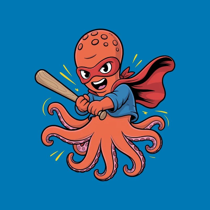 Baseball Oktopus Superheld