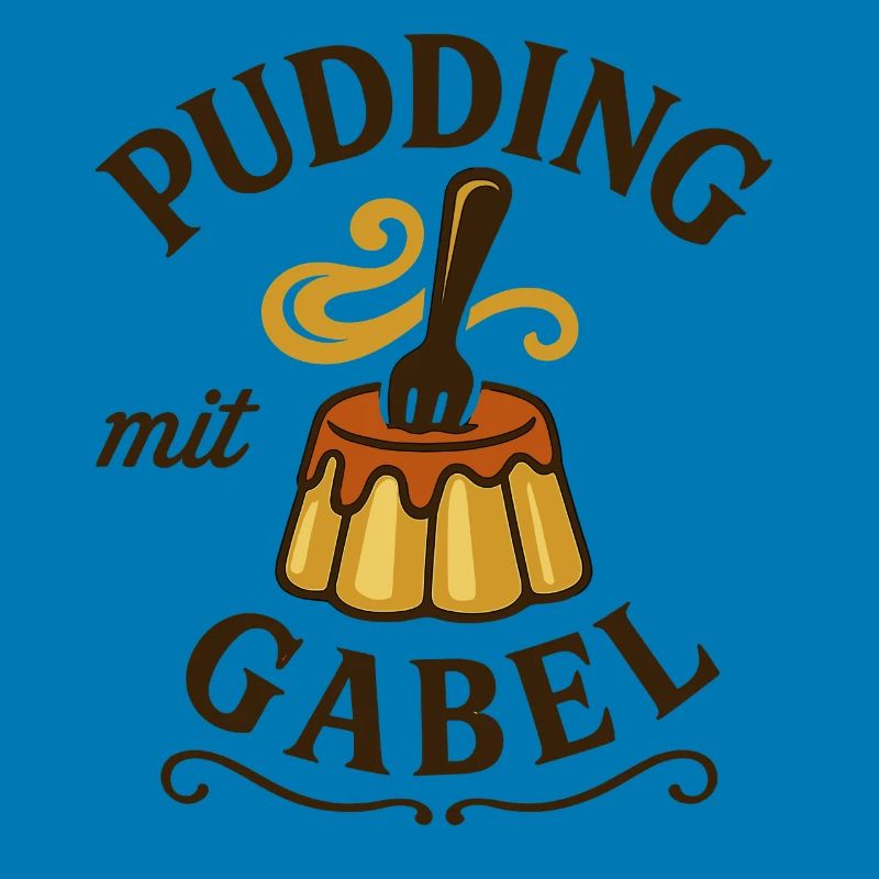 Pudding mit Gabel
